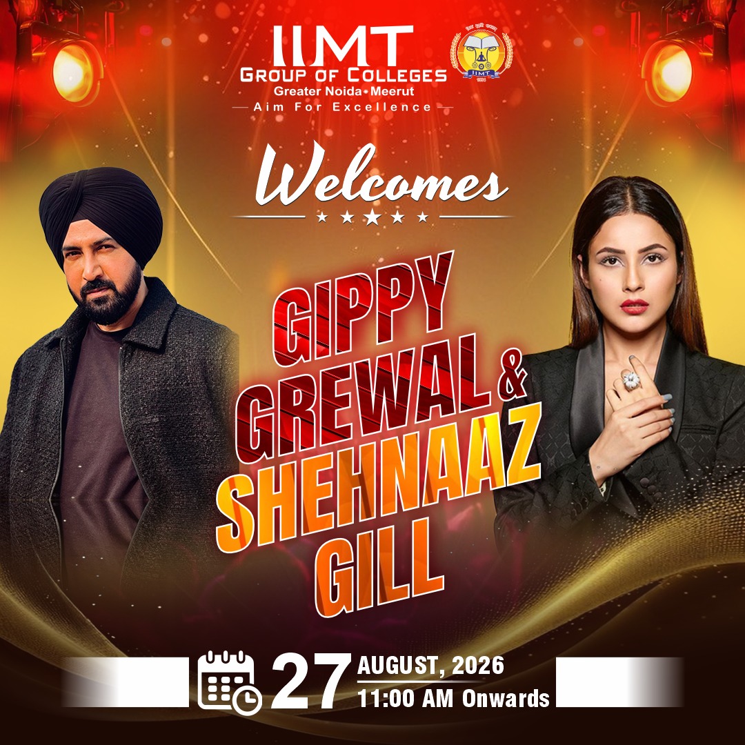  Gippy Grewal and Shehnaaz Gill are pulling up to IIMT to turn the volume all the way UP! 